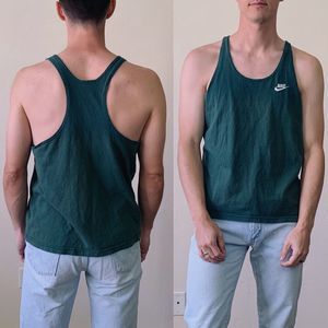 vintage 90s Nike racerback tank top forest green medium